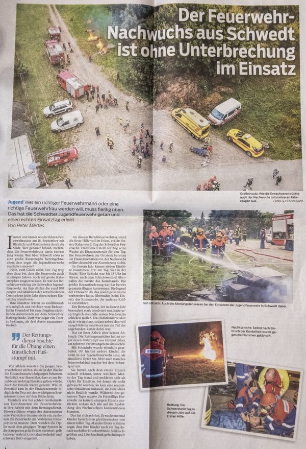 Fotos für einen ganzseitigen Bericht im Lokalteil der Märkischen Oderzeitung im Oktober 2021